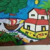 Realistic Hand Made Drawing of Riverside Hut